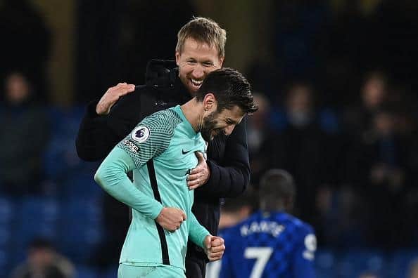 Brighton and Hove Albion midfielder Adam Lallana has enjoyed working with head coach Graham Potter since arriving from Jurgen Klopp's Liverpool