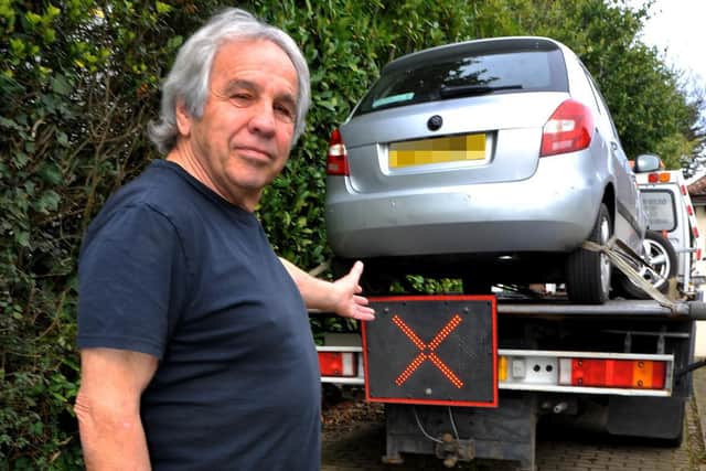 Frank is seeking opinions from members of the public about the dangers of breaking down on dual carriageways, as he reignates plans to make a potentially life-saving road device ‘universal’. Photo: Steve Robards
