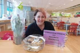Nicci Parish, founder of Billy and Beyond CIC, was chosen for an International Women's Day award by the community champion at Morrisons in Worthing