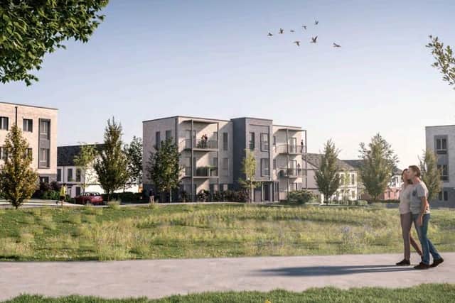 CGI illustration of the proposed development at Harrow Lane Playing Fields