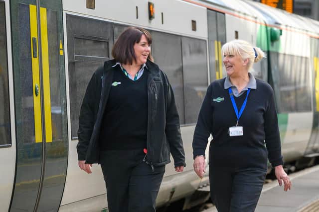 Denise Bloom and her daughter Jayne Collins both work for Southern Rail. They are pictured at Brighton Station