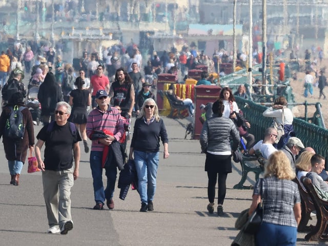 Taking a sunny stroll along the prom in Brighton
