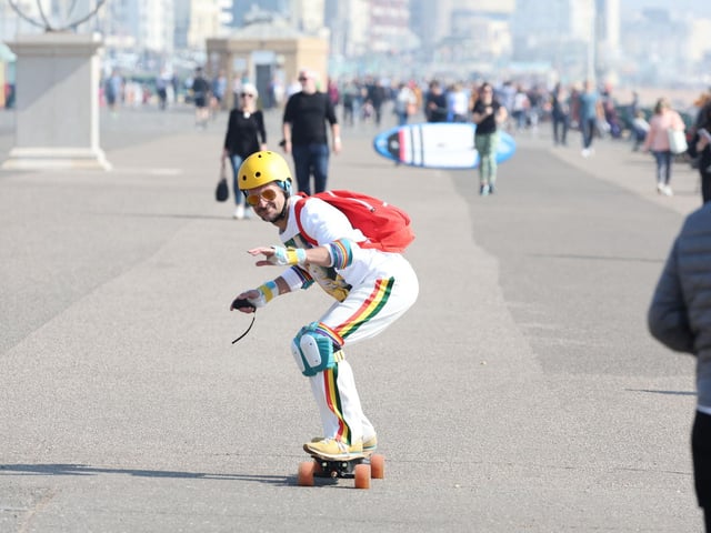 Skateboarding in the sunshine