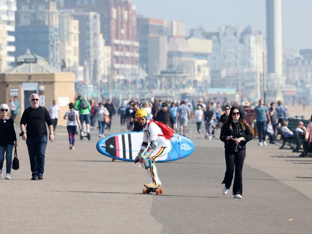 The sunshine inspired people to get out and get active