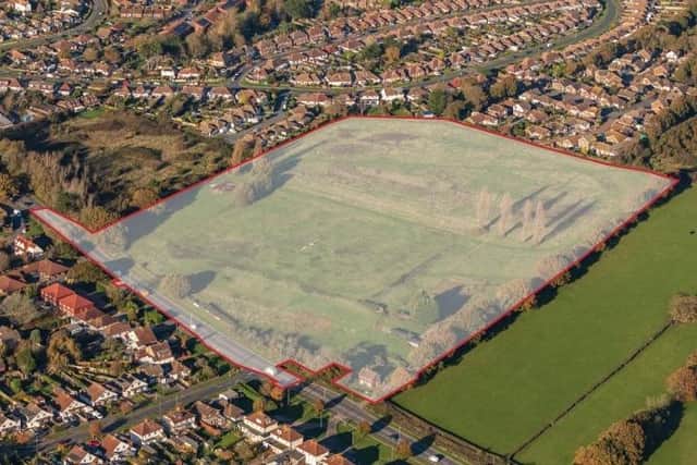 Application site on the edge of Polegate off Eastbourne Road