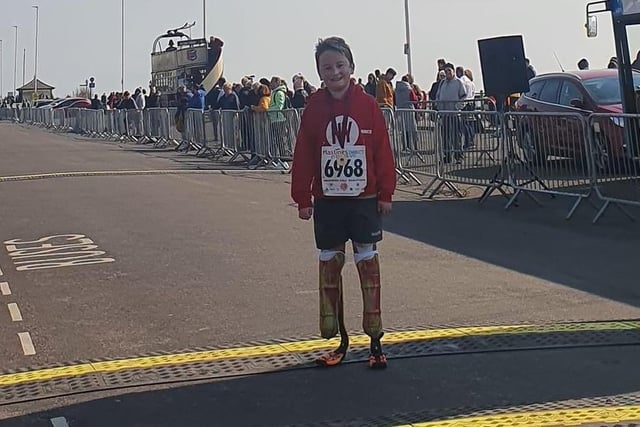 HY Runners member Alfie Gannon's new blades got him round the course in a super-speedy time