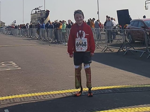 HY Runners member Alfie Gannon's new blades got him round the course in a super-speedy time