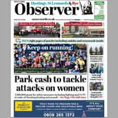 Today's front page of the Hastings, St Leonards and Rye Observer SUS-220325-084002001