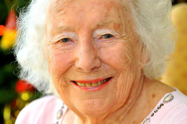Dame Vera Lynn at home in Ditchling in 2014. Picture: Steve Robards.