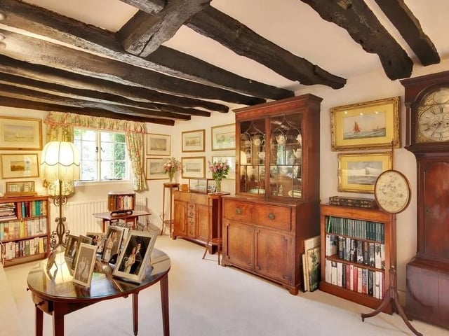 Some of the rooms include exposed timber beams. Picture: Jackson-Stops Lindfield.