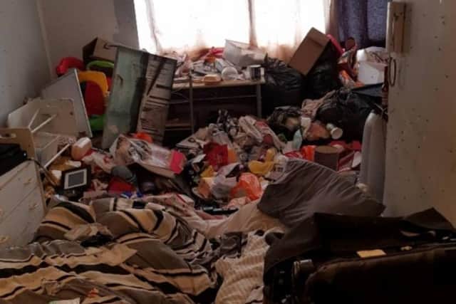 Police officers found the flat in 'filthy, squalid and unhygienic conditions'. Photo: Sussex Police
