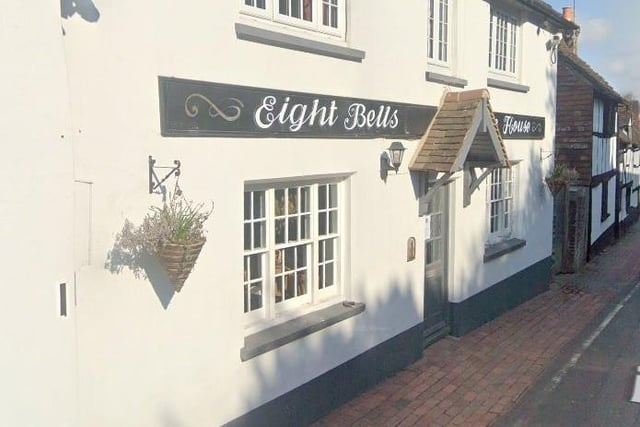 The Eight Bells in The Street, Bolney, has a rating of 4.5 stars out of five from 363 Google reviews. This country pub is family friendly and dog friendly and serves pub food and fine wines. Picture: Google Street View.