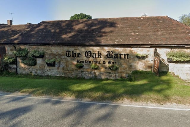 The Oak Barn Bar & Restaurant in Cuckfield Road, Burgess Hill, has an overall rating of 4.6 out of five from 925 Google reviews. This popular restaurant offers European dishes, grills and British classics, which can be eaten in a restored 18th-century barn or outside. Picture: Google Street View.