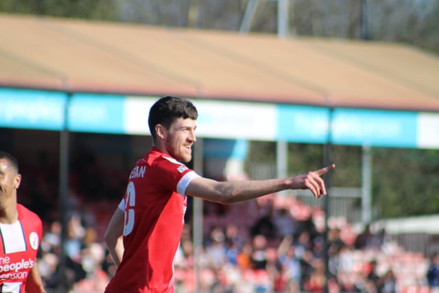Ashley Nadesan celebrates his goal. Crawley Town v Rochdale. Picture by Cory Pickford SUS-220326-191311004