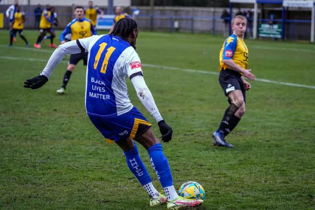 Heath - pictured in action last month - were 2-0 winners over Whitstable to move fourth in the Isthmian south east / Picture: Ray Turner