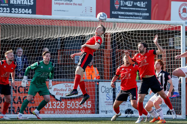 Action and celebrations from Eastbourne Borough FC's 2-0 National South win at home to Bath City / Pictures: Lydia and Nick Redman