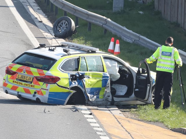 M23 closed after multi-vehicle collision. Photo: Eddie Mitchell