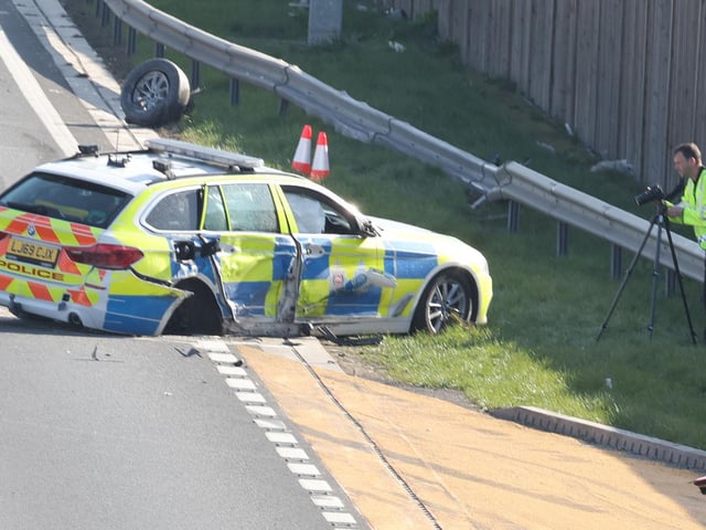 M23 closed after multi-vehicle collision. Photo: Eddie Mitchell
