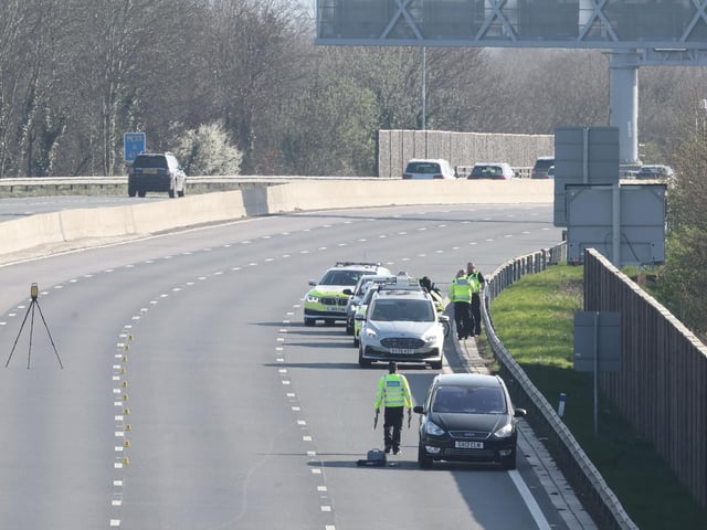 M23 closed after multi-vehicle collision. Photo: Eddie Mitchell