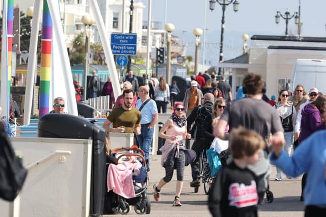 Worthing seafront on Sunday. Photo: Eddie Mitchell