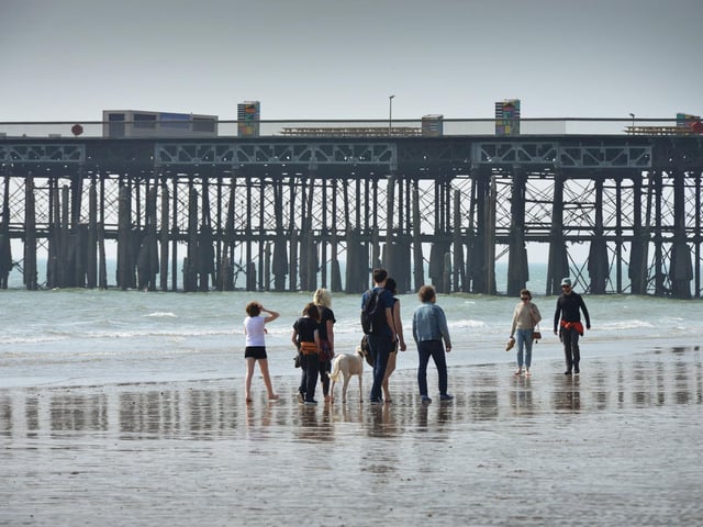 Hastings seafront on Saturday