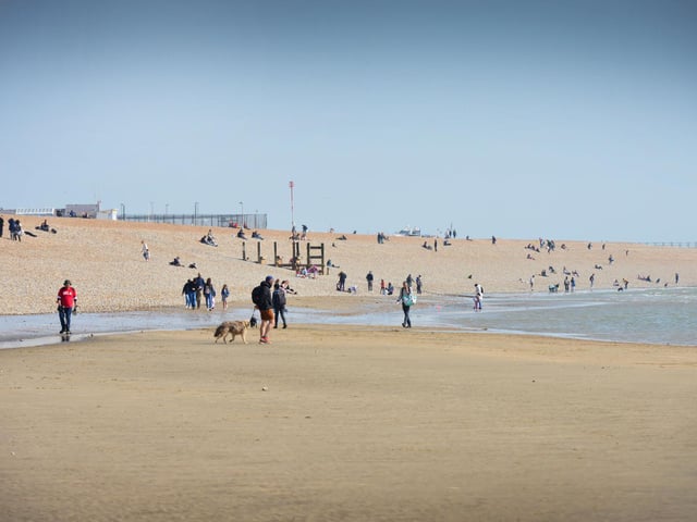 Hastings seafront on Saturday