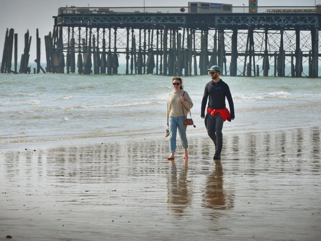 Hastings seafront on Saturday