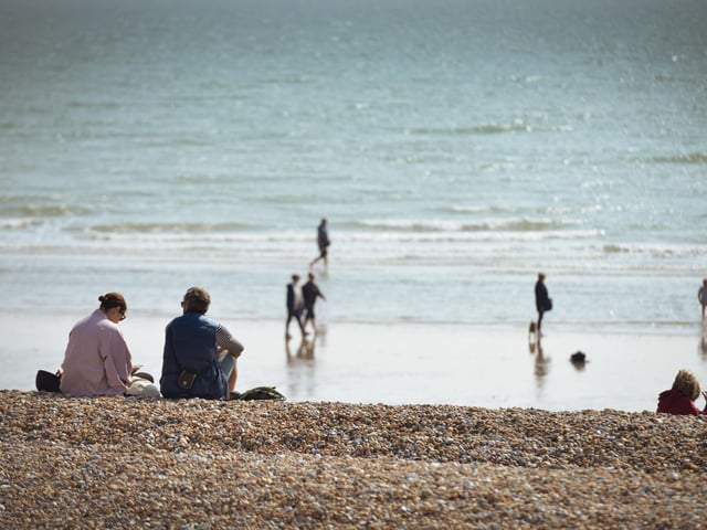 Hastings seafront on Saturday