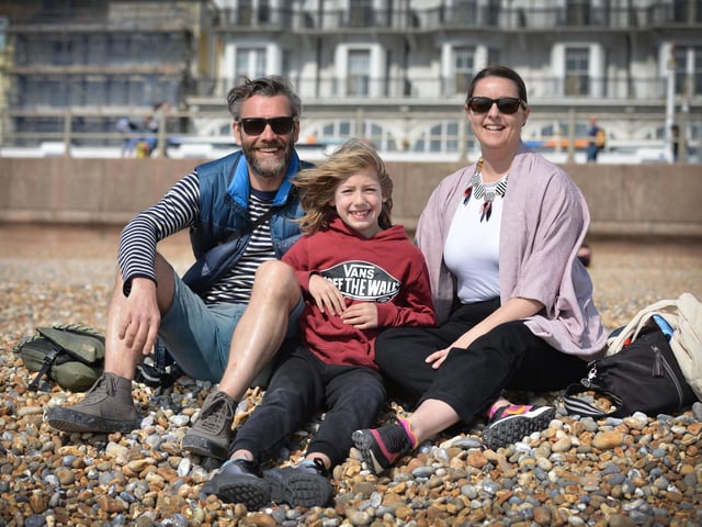 Hastings seafront on Saturday