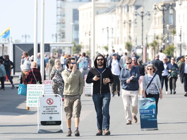 Worthing seafront on Sunday. Photo: Eddie Mitchell