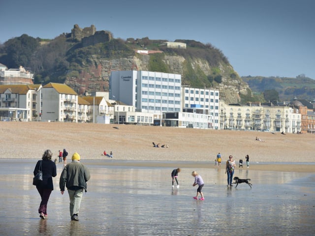 Hastings seafront on Saturday