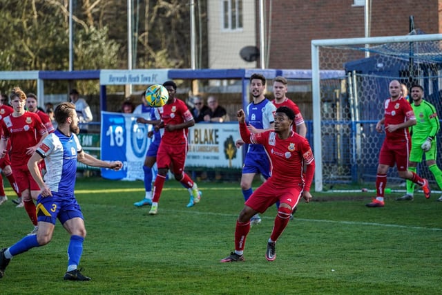 Action from Haywards Heath Town's Isthmian south east division win at home to Whitstable / Pictures: Ray Turner