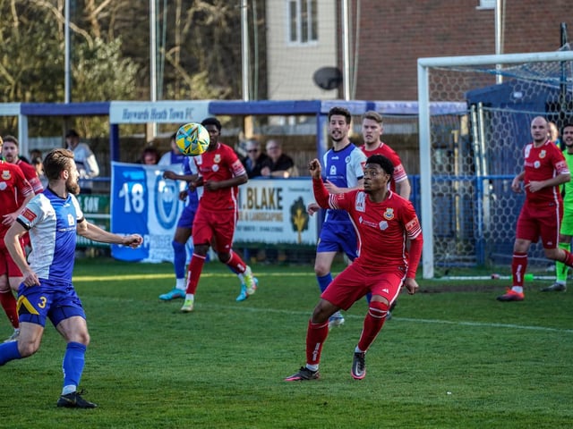 Action from Haywards Heath Town's Isthmian south east division win at home to Whitstable / Pictures: Ray Turner