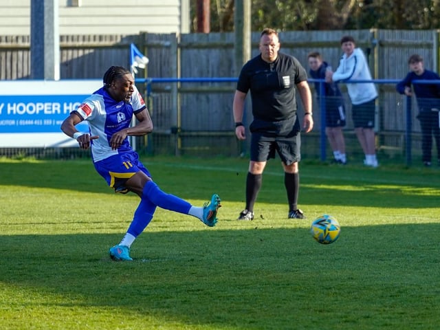 Action from Haywards Heath Town's Isthmian south east division win at home to Whitstable / Pictures: Ray Turner