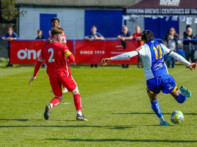 Action from Haywards Heath Town's Isthmian south east division win at home to Whitstable / Pictures: Ray Turner