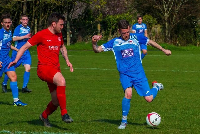 Action from Jarvis Brook's 3-1 win at Bosham in division two of the SCFL / Picture: Tommy McMillan