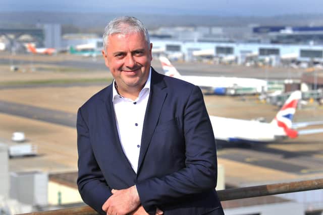 Gatwick chief executive Stewart Wingate at Gatwick's South Terminal on Monday March 27