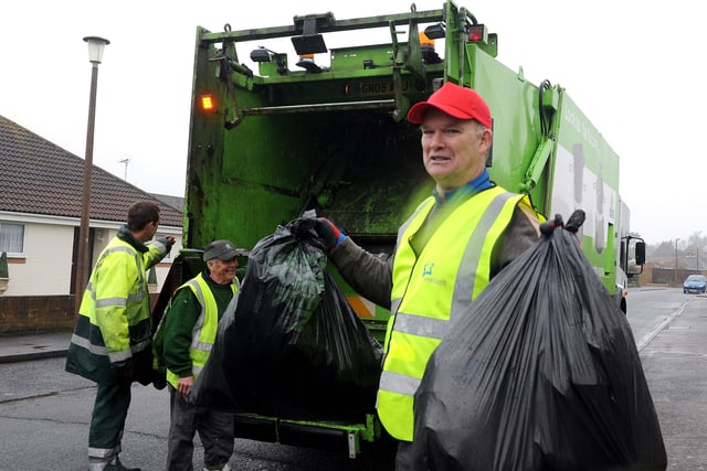 Chief executive Ian Sumnall became a binman in Bognor Regis for the day for Comic Relief