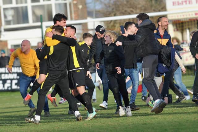 Fans and players celebrate reaching the semi-finals / Picture: Stephen Goodger