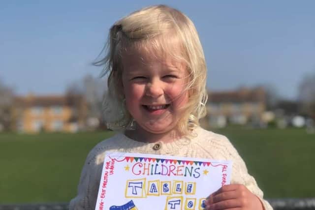 Imogen Dove is three-and-a-half years old. Her family kindly offerd their home as a donation point for all of the childrens pre-loved items and Imogen was a great product tester