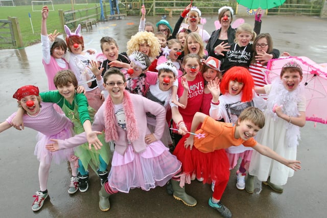 Dressing as fairies, ballet dancers and princesses for a three-legged walk around Plaistow in aid of Comic Relief. Picture: Steve Cobb