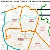 The new boundary of Burgess Hill would absorb the new Northern Arc development if a review does go  ahead