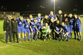 Sovereign Saints celebrate their final win / Picture: Joe Knight