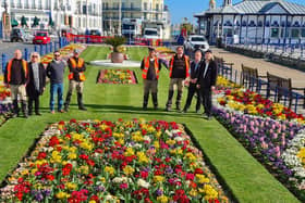 Eastbourne's winter/spring Carpet Gardens 2022. Picture from Eastbourne Borough Council SUS-220329-152200001