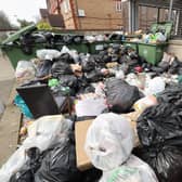 Rubbish piled up during the Adur and Worthing bin strike