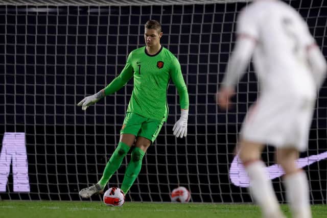 Brighton & Hove Albion loanee Kjell Scherpen kept an unlikely clean sheet as ten-man Netherlands under-21s produced a stunning rearguard action to beat Switzerland and leapfrog them at the top of their 2023 UEFA European Under-21 Championship qualifying group. Picture by Rico Brouwer/Soccrates/Getty Images