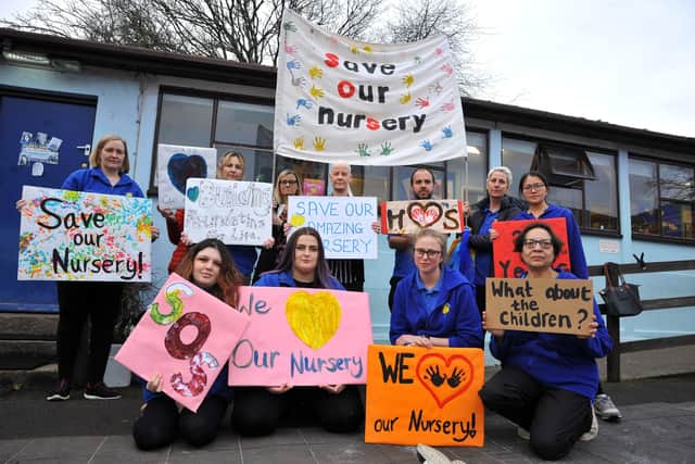 Parents of children at HeadStart Day Nursery in Horsham put up a battle to try and save the nursery from closure. Pic S Robards SR2203052 SUS-220503-092312001