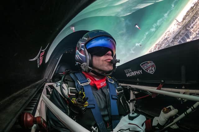 Ben Murphy during training day at the first round of the Red Bull Air Race World Championship in Abu Dhabi in 2018. Photo: Joerg Mitter/AllMarkOne.