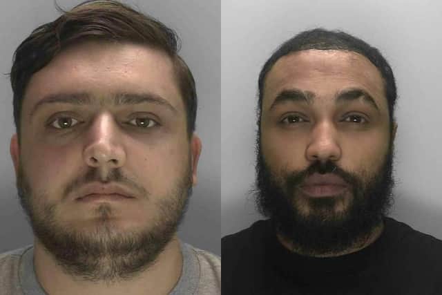 Hazret Avdyli (left) and Abdullah Omar (right) have been jailed for cocaine and heroin offences in Bognor Regis and Littlehampton. Photo: Sussex Police