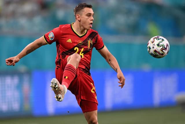 Brighton's Leandro Trossard played a key part in firing Belgium to Qatar. The winger netted two goals as the Red Devils finished top of their qualifying group. Picture by Kirill Kudryavtsev/Pool/AFP via Getty Images